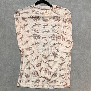 Cowboy Theme Sheer / Mesh Top, Size M